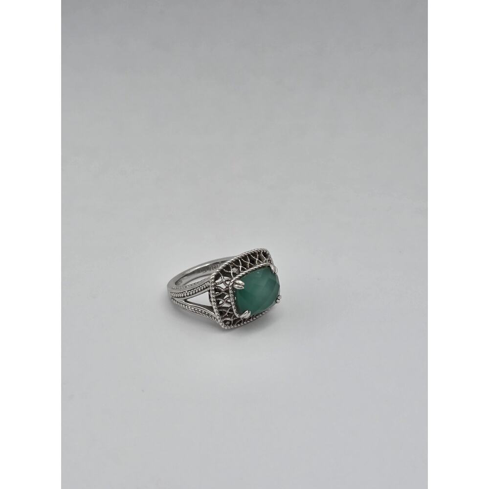 GABRIEL & CO. STERLING SILVER 925 GREEN CHALCEDONY RING SIZE 7 - Picture 13 of 15